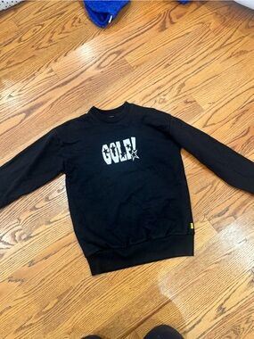 Golf Black Crewneck Sweater with White Logo